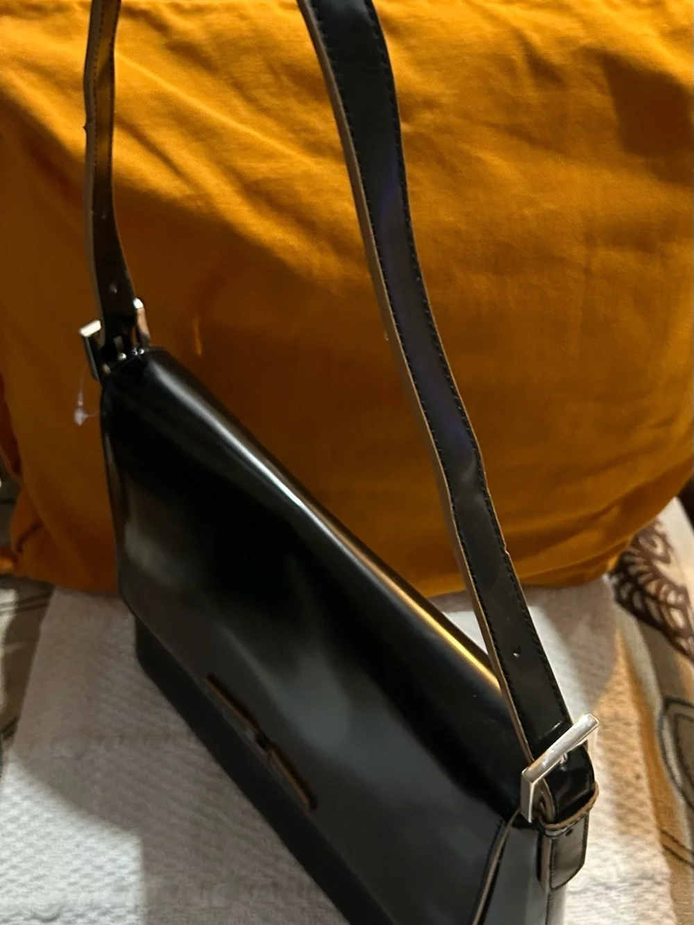 kate spade Black Shoulder Bag with Tan Strap